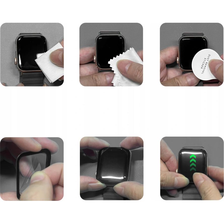 Szkło hybrydowe Tech-Protect Glass Flex+ do Huawei Watch Fit 4 / 3, 2 sztuki, przezroczyste z czarną ramką